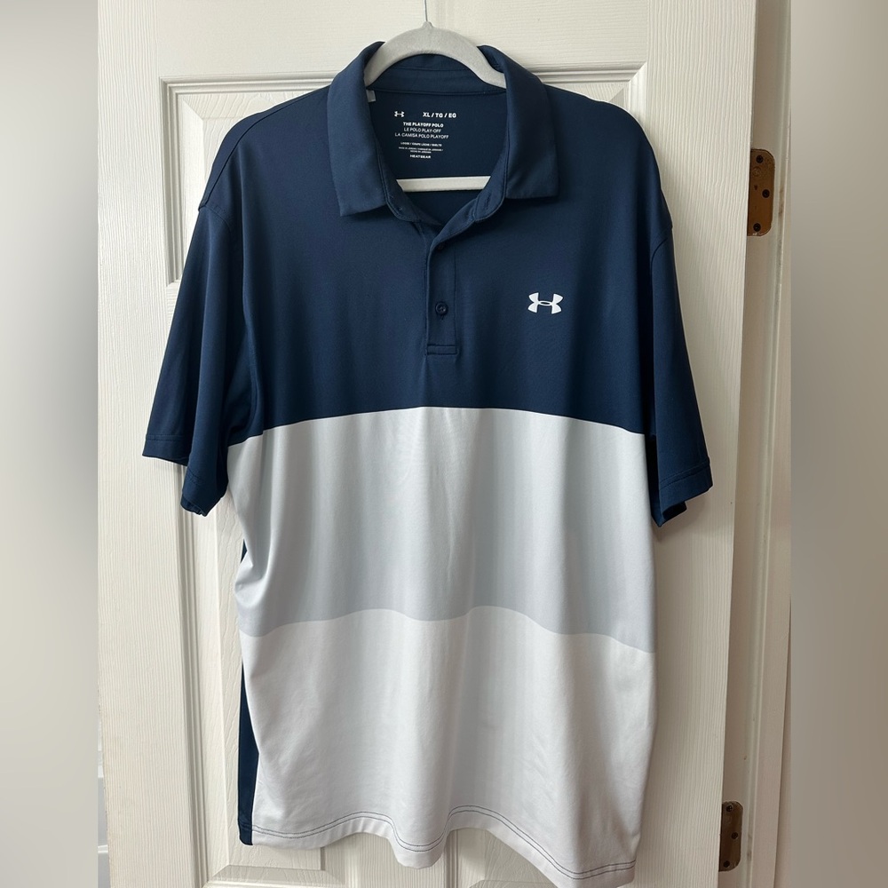 Under Armour Men’s Navy Colorblock Playoff Polo